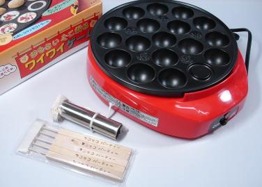 電気たこ焼き器 17穴 ワイワイゲーム 油引き・ピック5本付き