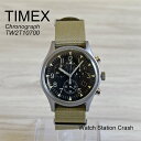 【ブラックフライデー】TIMEX 日本正規品 MK1 アルミニウム クロノグラフ 40mm カーキ ブラック TW2T107000 ミリタリー ビジネス カジュアル タイメックス メンズ 腕時計