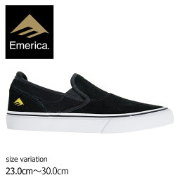 【5/9 20___00から4時間限定★15%OFFクーポン配布中♪】Emerica WINO G6 SLIP-ON BLACK / WHITE / GOLD エメリカ スリッポン スニーカー スケートボード スケボー シューズ 靴