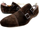 新品 伊製 SANTONI/サントーニ ダブルモンクストラップ スウェードシューズ 7(c8749)7 1/2(c8754)8(c8753)/メンズ 【 20P03Dec16 】