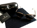 MONCLER モンクレール イタリア製 19AW ML0012 45A ラウンド スモークレンズ サングラス メガネ 定3.9万 ブラウン▲078▼91113k14