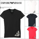 エンポリオアルマーニ/EMPORIO ARMANI メンズ Vネック 半袖 Tシャツ HEXAGON PRINTED BIG EAGLE 男性 ブランド ファッション トップス 誕生日プレゼント 彼氏 父 ギフト【送料無料】【あす楽】【父の日 ギフト プレゼント】