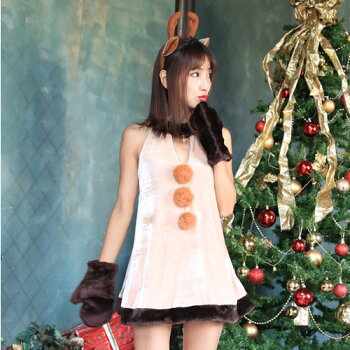 トナカイコスプレコスチューム衣装クリスマス着ぐるみコス激安半袖長袖トナカイコスプレトナカイコストナカイコスチュームクリスマスコスプレクリスマスコスチュームパーティセクシーサンタクロースサンタショートパンツパンツレディースファッション