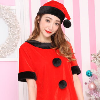 サンタコスプレ激安サンタコスクリスマスコスチューム大きいサイズ衣装コスセクシーサンタクロースパーティサンタ帽子帽子仮装ワンピースワンピドレスサンタコスプレサンタコスチュームミニスカサンタ赤レッド2016レディースレディースファッション