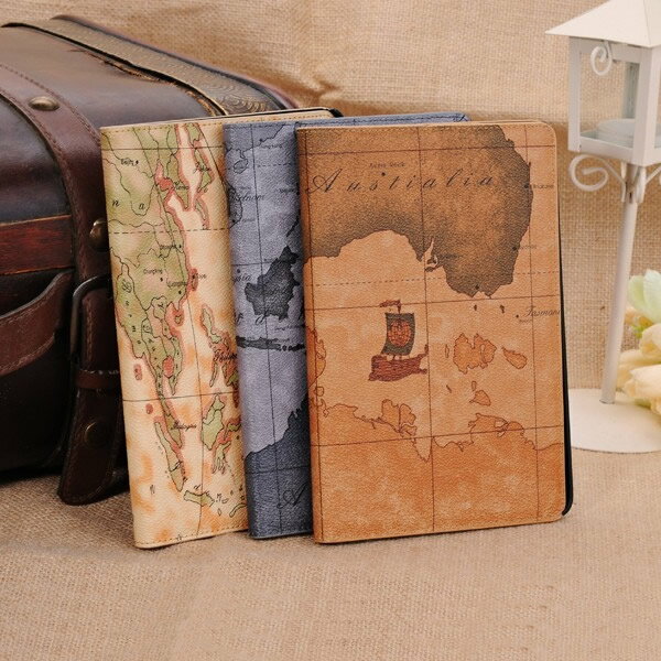 【送料無料 メール便発送】 iPad mini / iPad mini 2 / iPad mini 3 / iPad mini Retina スマートケース スリープ機能付け 地図柄 【iPad mini Retina ケース レザーケース|iPad mini カバー】【iPad mini アクセサリー】