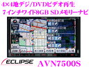 イクリプス★AVN7500S 4×4地デジチューナー内蔵7.0インチワイドUSB/DVDビデオ内蔵AV一体型8GB SDメモリーナビゲーション