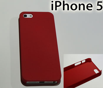 【メール便限定送料無料!!】【当店在庫あり!!カードOK!!】iPhone5/iPhone5s用ケース ラバーチュニック レッド【ゴム被膜で手触りが心地良いシンプルなケース!!】