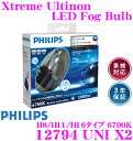 PHILIPS フィリップス LEDフォグランプバルブ 12794UNIX2 Xtreme Ultinon LED Fog Bulb エクストリームアルティノン H8/H11/H16タイプ 6700K 純正をも超える理想的な配光を実現!