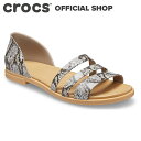 【クロックス公式】トゥルム オープン フラット ウィメン Tulum Open Flat / crocs レディース パンプス フラットシューズ サンダル【OL】