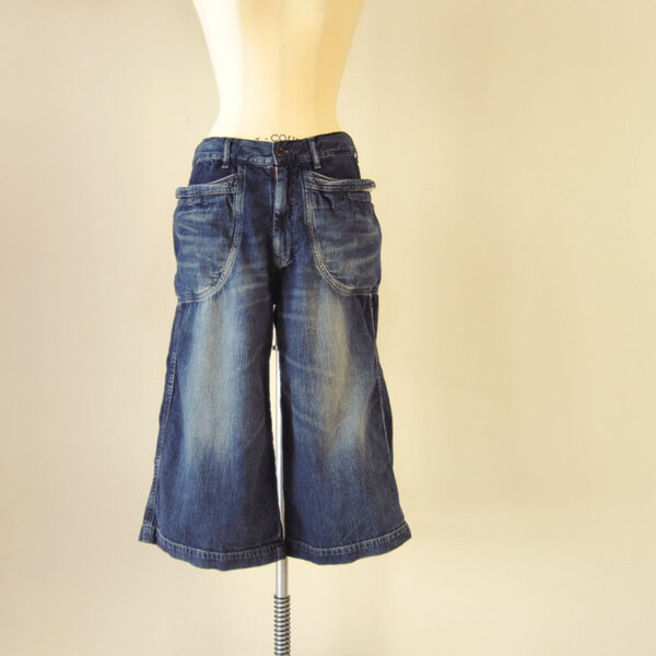 deep blue　ディープブルー used　wash　イージーガーデニング　キュロットパンツ・73596(S・M・L)