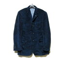 VERSACE ヴェルサーチ 「36/50」 イタリア製 3Bジャケット (紺 ネイビー 製品染め Gianni Versace ジャンニ) 120294 【中古】