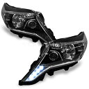 150系 中期 ランクル プラド LEDルックヘッドライト仕様 (ハロゲン車用)グレードアップ ヘッドライト 【ブラック】