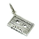 シルバー925 カセットテープ レプリカ ペンダント トップ...