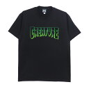 CREATURE T-SHIRT クリーチャー Tシャツ LOGO OUTLINE BLACK/GREEN スケートボード スケボー