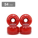 (クルージング用)CALIFORNIA STREET SOFT WHEEL(カリフォルニアストリート)ソフトウィール STREET STREAMER CLEAR 赤・54mm(スケートボード)(スケボー)(SKATEBOARD)
