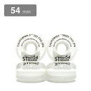 (クルージング用)CALIFORNIA STREET SOFT WHEEL(カリフォルニアストリート)ソフトウィール STREET STREAMER CLEAR 白(クリア)54mm(スケートボード)(スケボー)(SKATEBOARD)