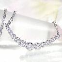 pt900【0.2ct】ダイヤモンド ライン ネックレス ペ...