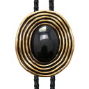 ブラック ストーン ウェーブ ループタイ ネックレス ポーラータイ ポロタイ ボロタイメンズアクセサリーの通販ギフト プレゼント お祝い 結婚式 ビジネス 新生活 父の日 彼氏 夫 バレンタイン