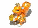 ジュエリーボックス 可愛い キッズ 『 ミニクラウンリス 』 ピィアース Piearth Japan アクセサリー 置物 インテリア 栗鼠 リス りす 王冠 松ぼっくり ケース 収納 オシャレ ピアス ネックレス 動物 アニマル かわいい ブローチ オブジェ グッズ モチーフ 雑貨 お祝い 春物