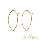 K18フープピアス 【1WEEKプライス】 elegant leaf hoop S 【あす楽対応】