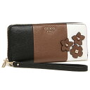 ゲス 財布 GUESS VS662846 LIYA SLG LARGE ZIP AROUND 長財布 BLACK MULTI
