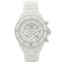 シャネル 腕時計 CHANEL J12 H2009 41MM クロノグラフ 9Pダイヤモンド 自動巻き ホワイトセラミック メンズウォッチシリアル有