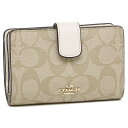 コーチ 折財布 アウトレット COACH F54023 IMDQC ライトカーキ ホワイト 【saco】