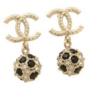 シャネル ピアス アクセサリー レディース CHANEL AB0582 Y02003 Z9033 クリア ブラック ゴールド