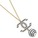 シャネル ネックレス アクセサリー レディース CHANEL AB0766 Y47583 Z8894 ブルー ホワイト ゴールド