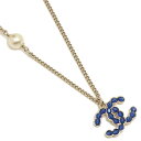 シャネル ネックレス アクセサリー レディース CHANEL AB0837 Y47509 Z8937 ブルー ゴールド