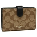 【4時間限定ポイント10倍】【返品OK】コーチ 折財布 アウトレット レディース COACH F23553 IMCBI WALLET カーキ ブラック