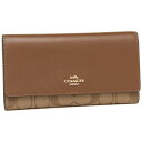 【4時間限定ポイント10倍】【返品OK】コーチ 長財布 アウトレット レディース COACH F88024 IME74 カーキ ブラウン