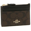 【10%OFFクーポン 1/27 18時〜2/3 9時】コーチ コインケース パスケース アウトレット レディース COACH F88208 IMAA8 ブラウン ブラック 一粒万倍日