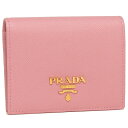 【5%OFFクーポン 5/20 15時〜5/27 9時】プラダ 財布 二つ折り財布 レディース PRADA 1MV204 QWA F0442 ピンク【返品OK】