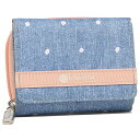 【4時間限定ポイント10倍】【返品OK】レスポートサック 折財布 レディース LESPORTSAC 3392 F678 DENIM DOT