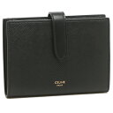 【4時間限定ポイント10倍】【返品OK】セリーヌ 折り財布 レディース ミディアム ストラップ CELINE 10B643BFP 38NO ブラック