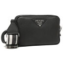 【5%OFFクーポン 5/20 15時〜5/27 9時】プラダ ショルダーバッグ ヴィテロダイノ ロゴ ブラック レディース PRADA 1BH082 2DKV 3OM F0002【返品OK】