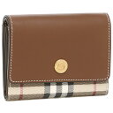 【P10倍 1/29 20時〜1/30 9時】【返品OK】バーバリー 三つ折り財布 ランカスター コンパクト財布 ブラウン レディース BURBERRY 8057977 A1363 一粒万倍日