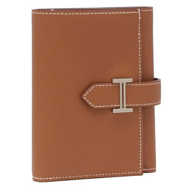 エルメス ベアンコンビネ ゴールド シルバー金具 K刻印 ブラウン レディース HERMES H084830CK 37 三つ折り財布 ミニ財布