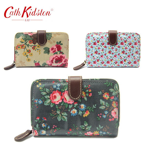 ・【限定TIME SALE】Cath Kidston キャスキッドソン FOLDED ZIP WALLET ジップウォレット 2つ折財布 選べる3カラー【ラッピング不可商品】【円高還元】円高還元セール開催中！★30％OFF★