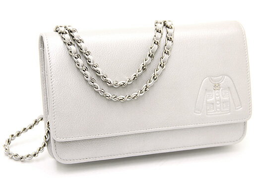 ・【送料無料】CHANEL シャネル A50134 ジャケット クラッチバッグ/ショルダーバッグ ARGENT シルバー【Luxury Brand Selection】【円高還元】【sa0523】