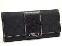 ・【送料無料】COACH コーチ 43412 SBKBK ペネロピ シグネチャー スリム エンベロープ 長財布 シルバー/ブラック/ブラック【楽ギフ_包装】【it1020】