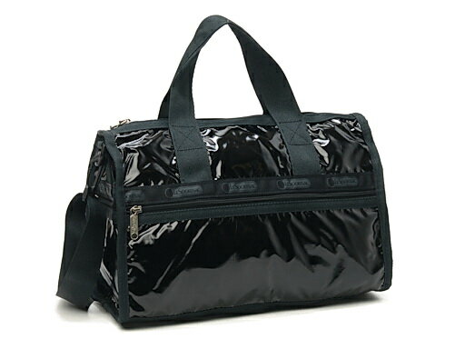 ・【送料無料】LeSportsac レスポートサック 7384 SMALL WEEKENDER スモール ウィークエンダー ミニボストンバッグ 9908 BLACK PATENT ブラックパテント【ラッピング不可商品】【円高還元】lesportsac レスポートサック レスポ 激安！ボストンバッグ ★50％OFF★