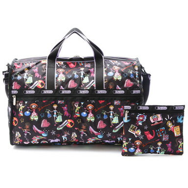 ・【送料無料】LeSportsac レスポートサック 7185 LARGE WEEKENDER ラージ ウィークエンダー ボストンバッグ D050 GO GIRL ゴーガール【ラッピング不可商品】【円高還元】