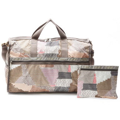 ・【送料無料】LeSportsac レスポートサック 7185 LARGE WEEKENDER ラージ ウィークエンダー ボストンバッグ D051 CAMO DOT カモフラージュドット/カモドット【ラッピング不可商品】【円高還元】