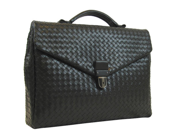 BOTTEGA VENETA　ブリーフケース 113095 V4651 1000 イントレチャートブラック ボッテガヴェネタ ハンドバッグ 書類かばん　▲＊●【新品・未使用・正規品】