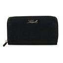 カールラガーフェルド Karl Lagerfeld 201W3237 999 ラウンドファスナー財布 ブラック【c】【新品/未使用/正規品】