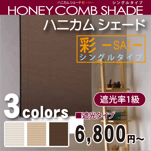 全品ポイント5倍＋100円クーポン★1cm単位でサイズ指定！ ハニカムシェード彩 遮光タイ…...:curtainsakuranbo:10004375