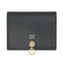 フェンディ 財布 二つ折財布 ミニ コンパクト レディース FENDI BY THE WAY バイザウェイ ブラック/ソフトゴールド レザー 8M0387 SME F0KUR SMALL WALLET ギフト プレゼント ラッピング無料