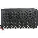 クリスチャン ルブタン 財布 長財布 ブラック/ガンメタル スパイク スタッズ W PANETTONE WALLET B078 BLACK/GUNMETAL ファスナー長財布 ショップ袋付き パネトーネ christian louboutin 新品・正規品【送料無料】【楽ギフ_包装】【RCP】